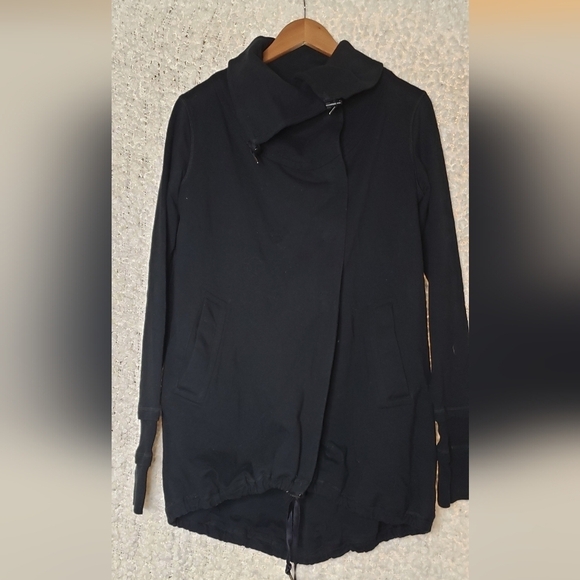 Lululemon Gratitude Wrap sweatshirt jacket black size 8 - Picture 1 of 13